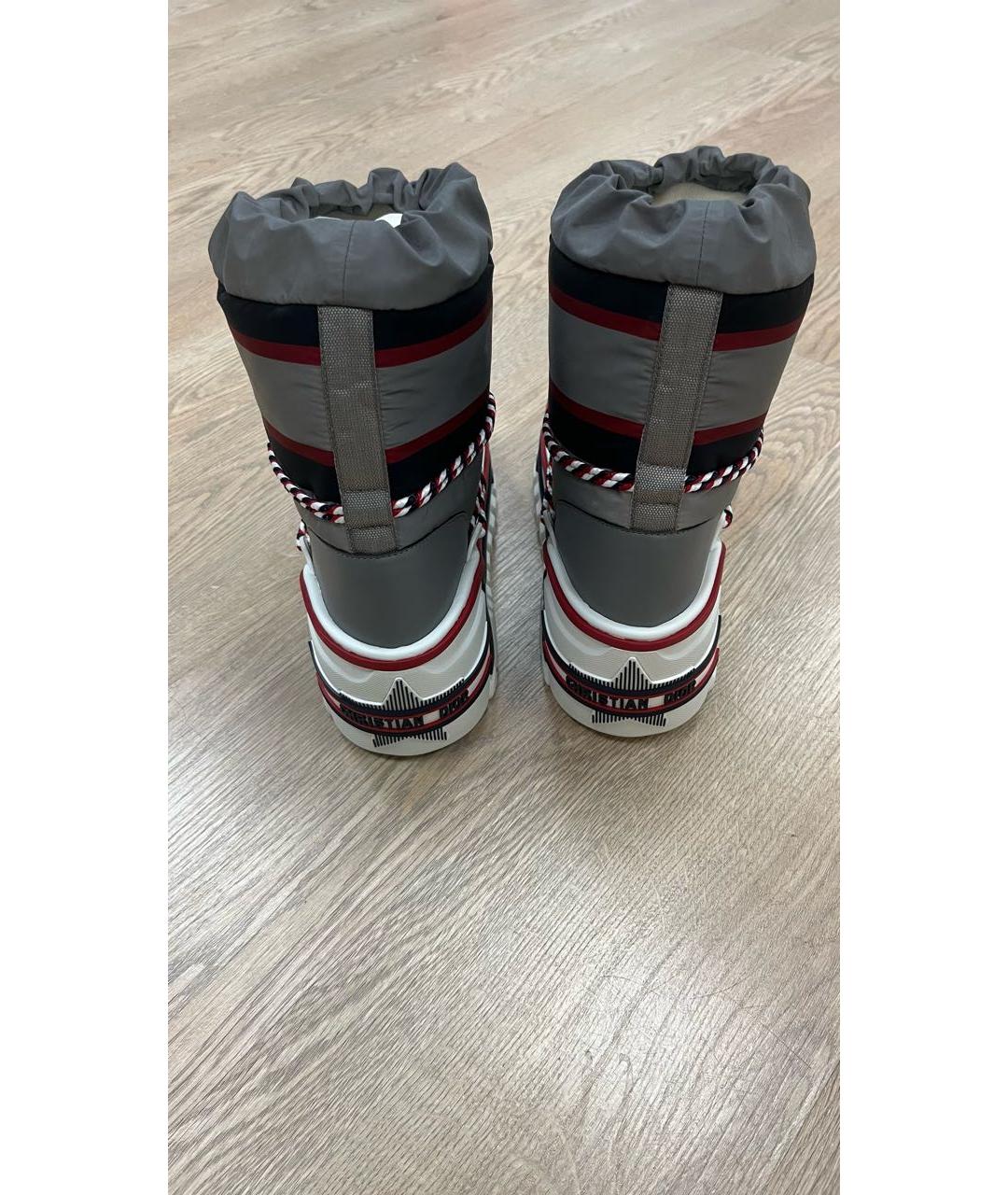 CHRISTIAN DIOR Антрацитовые текстильные ботинки, фото 2