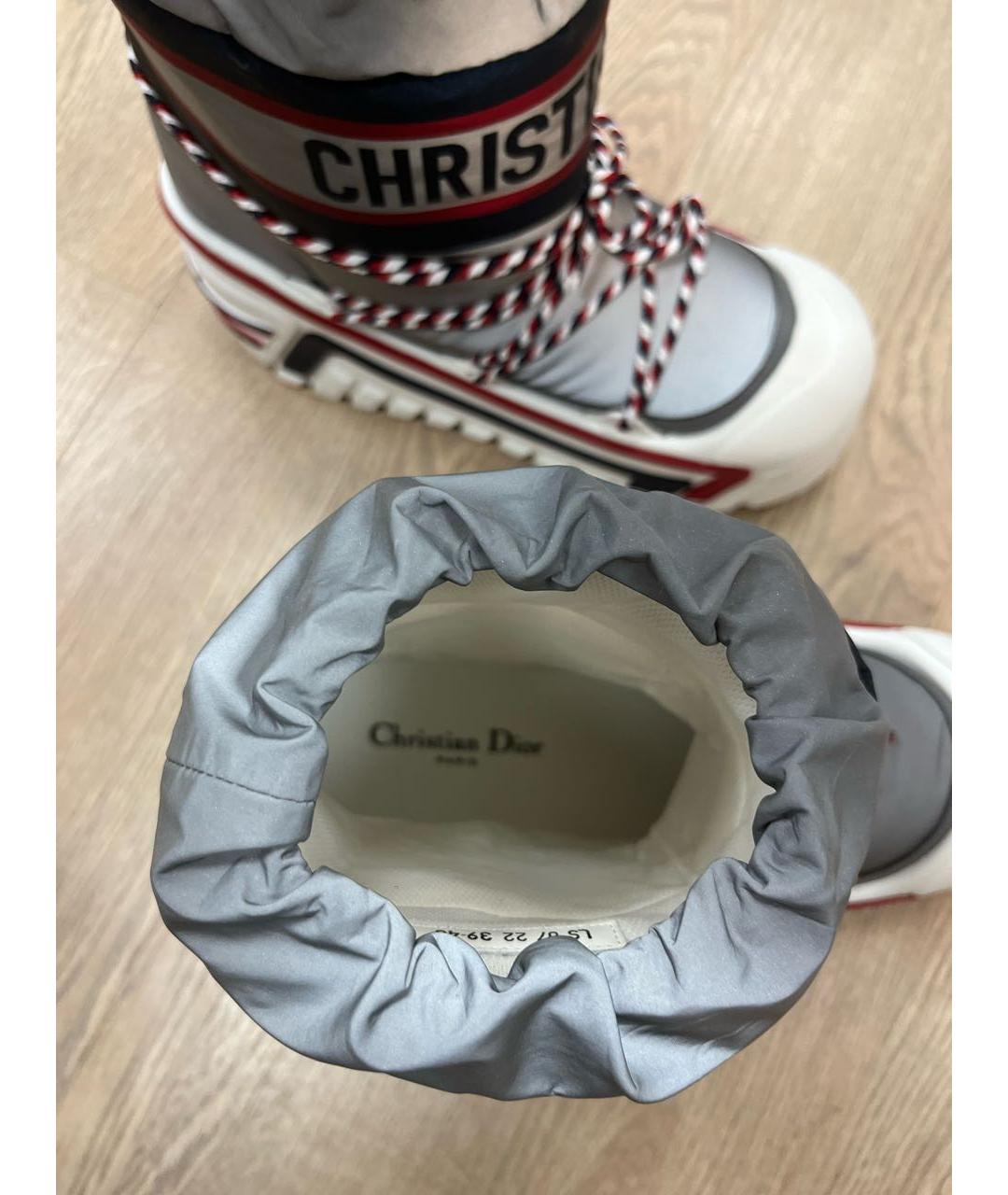 CHRISTIAN DIOR Антрацитовые текстильные ботинки, фото 8
