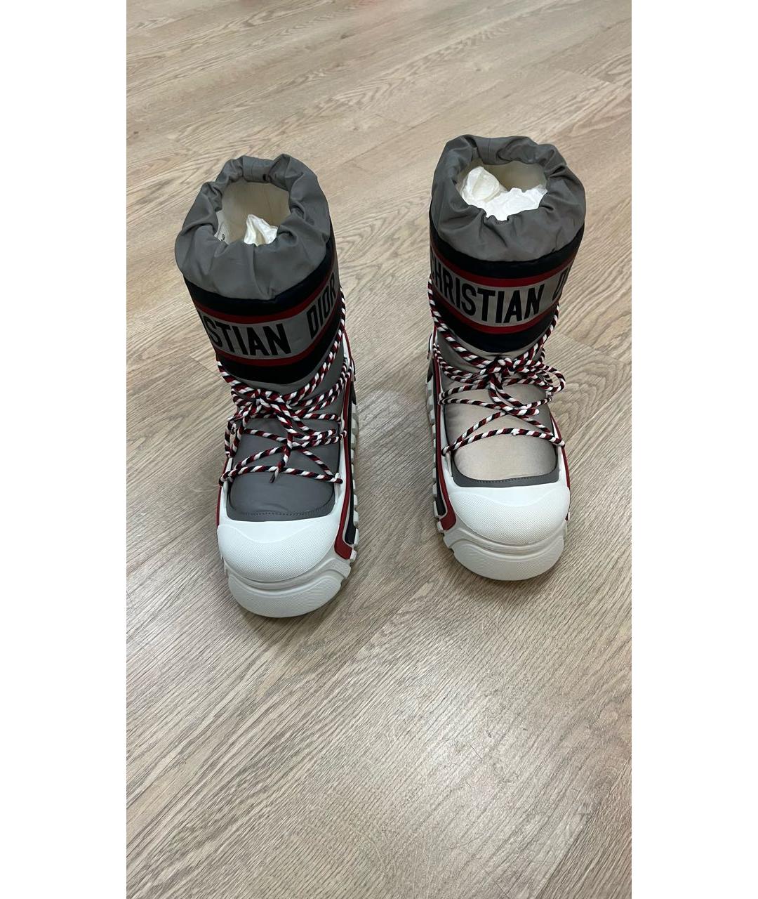 CHRISTIAN DIOR Антрацитовые текстильные ботинки, фото 3