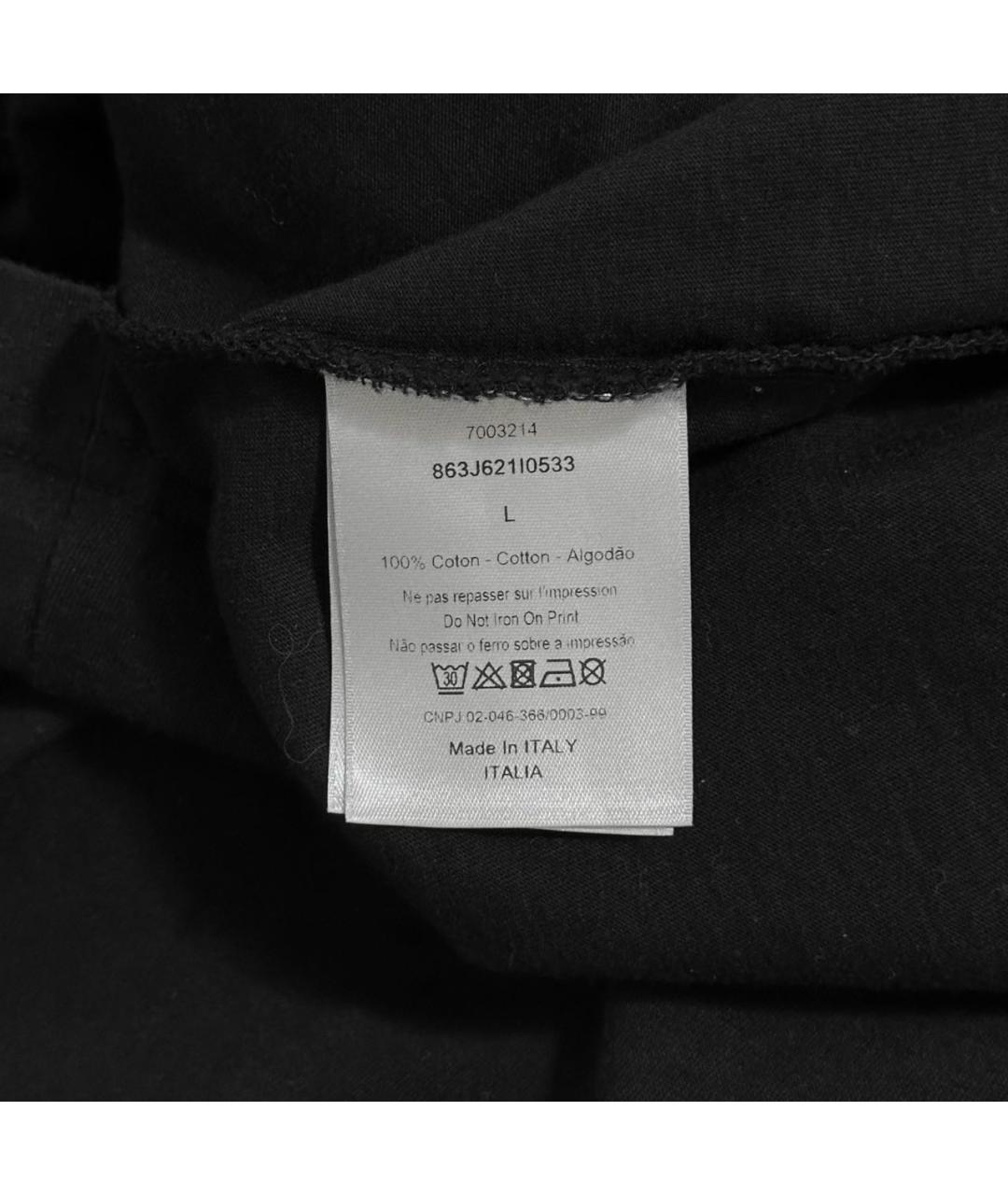 CHRISTIAN DIOR Черная хлопковая футболка, фото 5