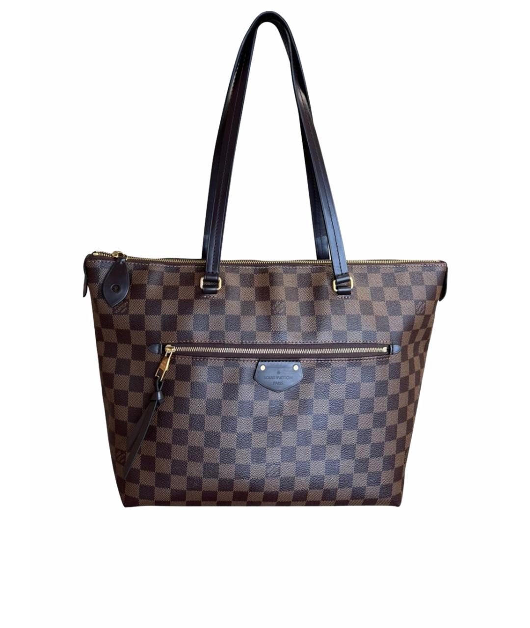 LOUIS VUITTON PRE-OWNED Коричневая тканевая сумка тоут, фото 1