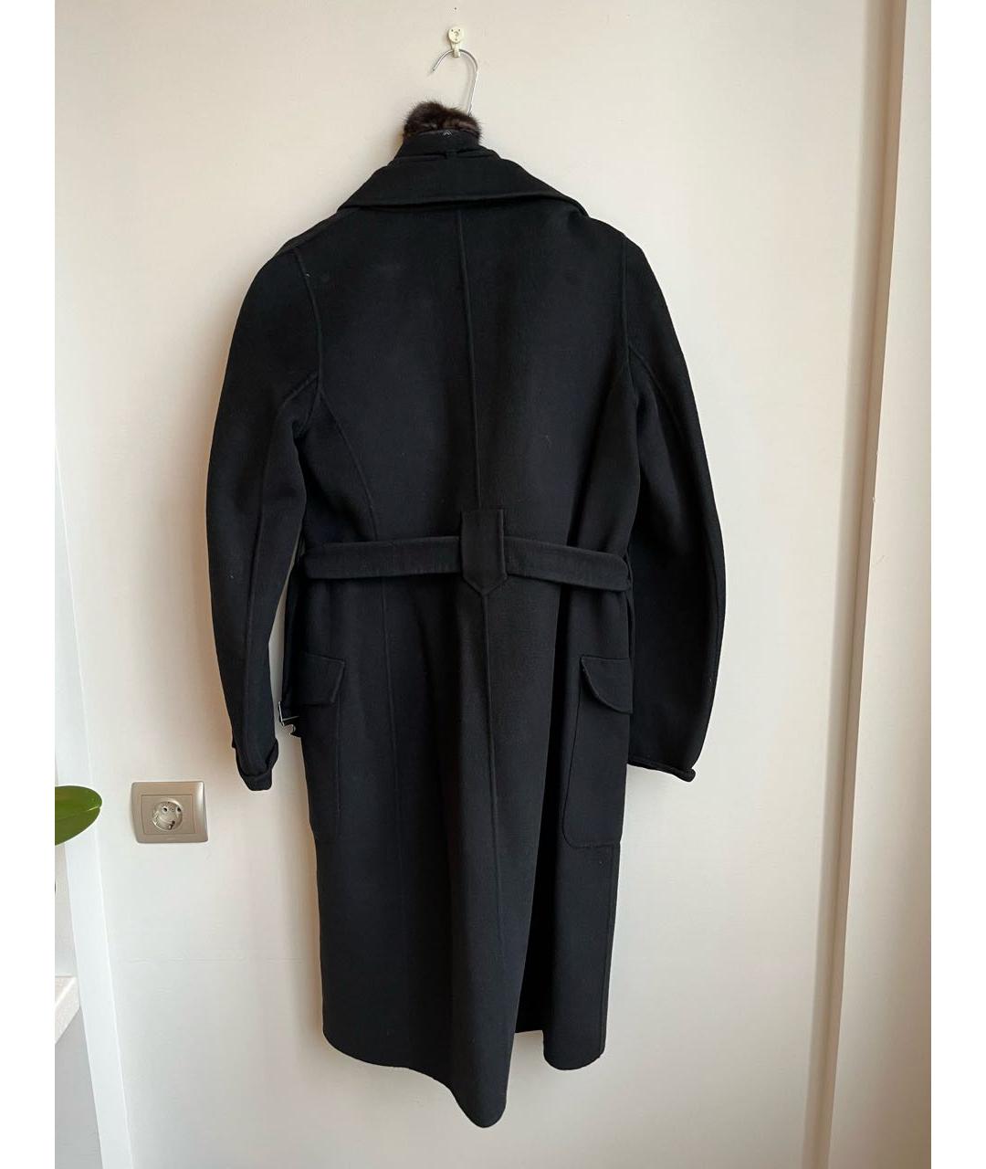 'S MAX MARA Черное шерстяное пальто, фото 2