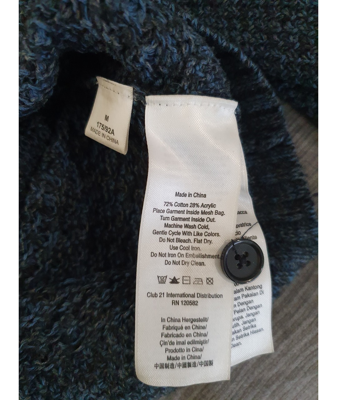 DKNY Синий хлопковый джемпер / свитер, фото 6