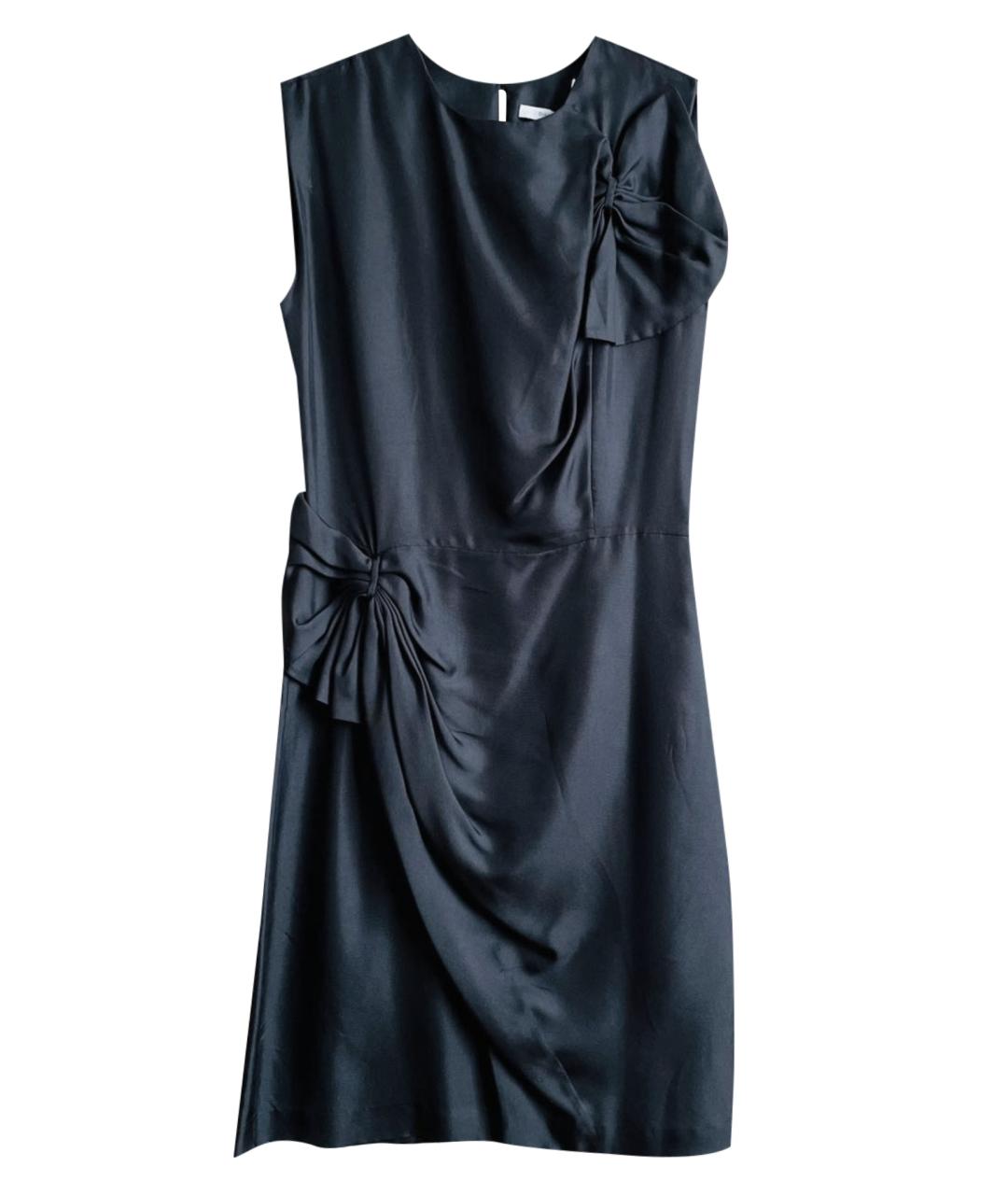 DIANE VON FURSTENBERG Черное шелковое коктейльное платье, фото 1