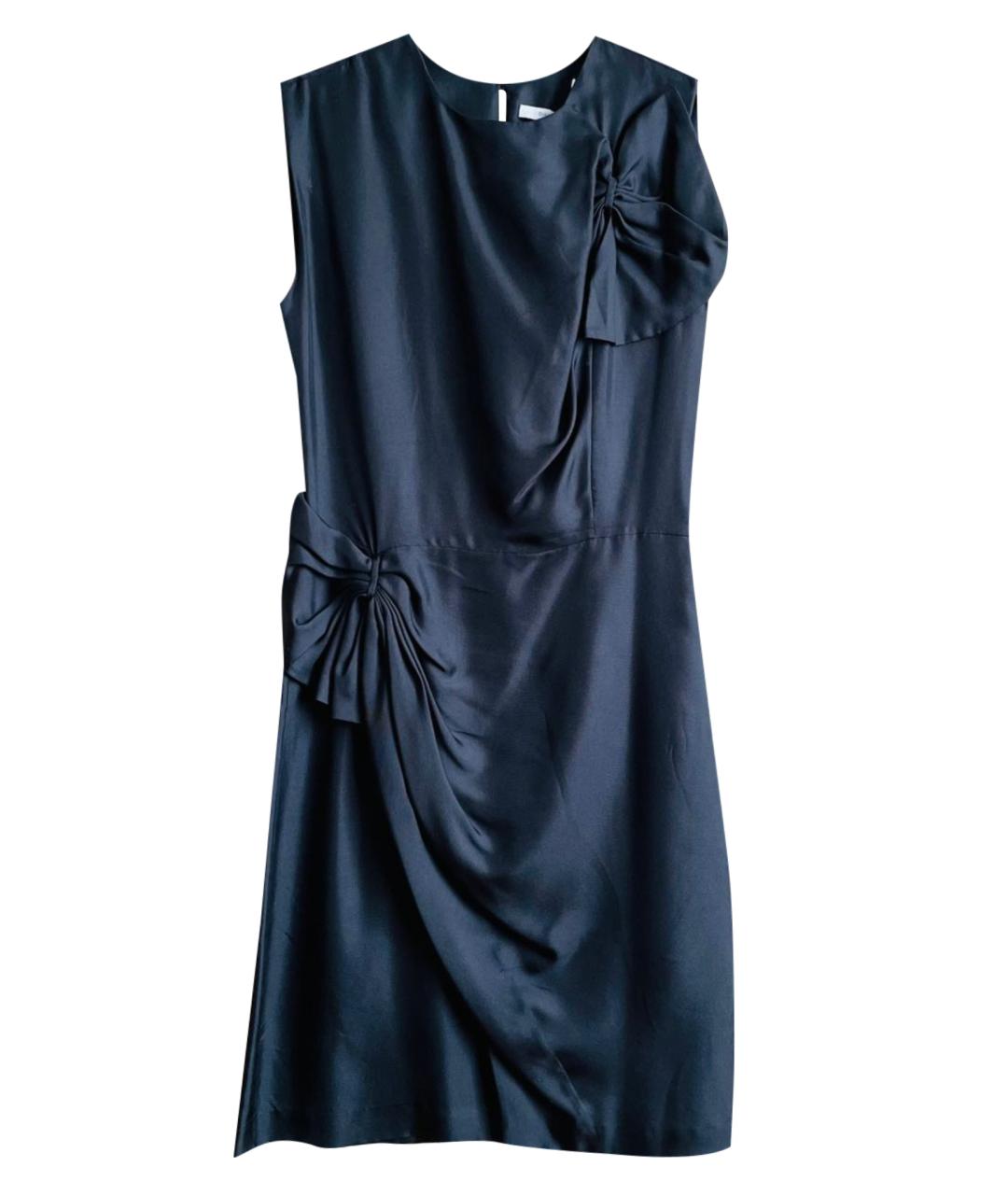 DIANE VON FURSTENBERG Черное шелковое коктейльное платье, фото 10