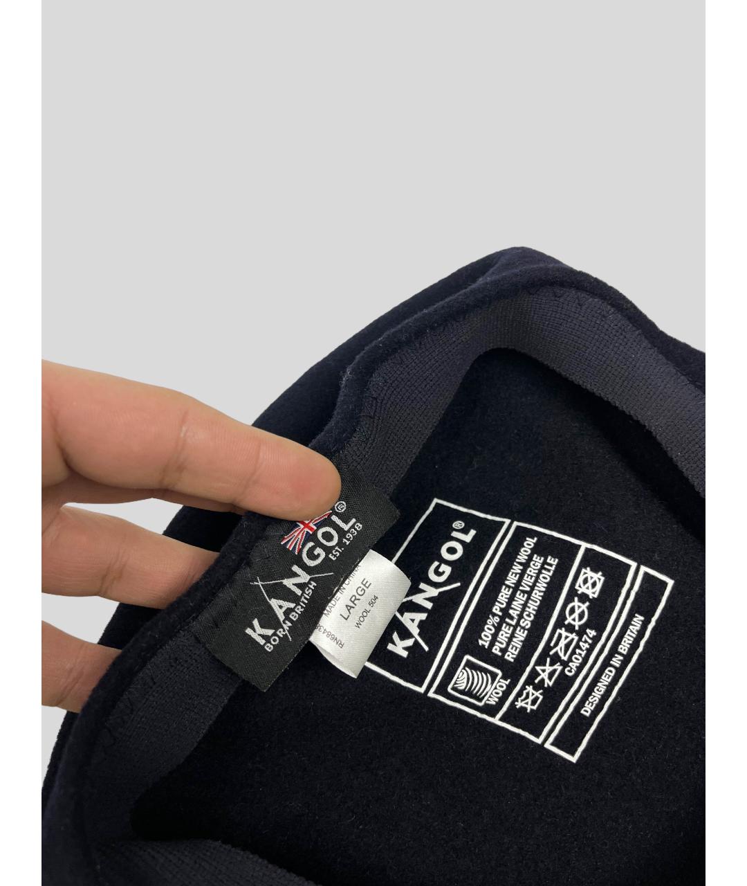 Kangol Черная шерстяная кепка/бейсболка, фото 5