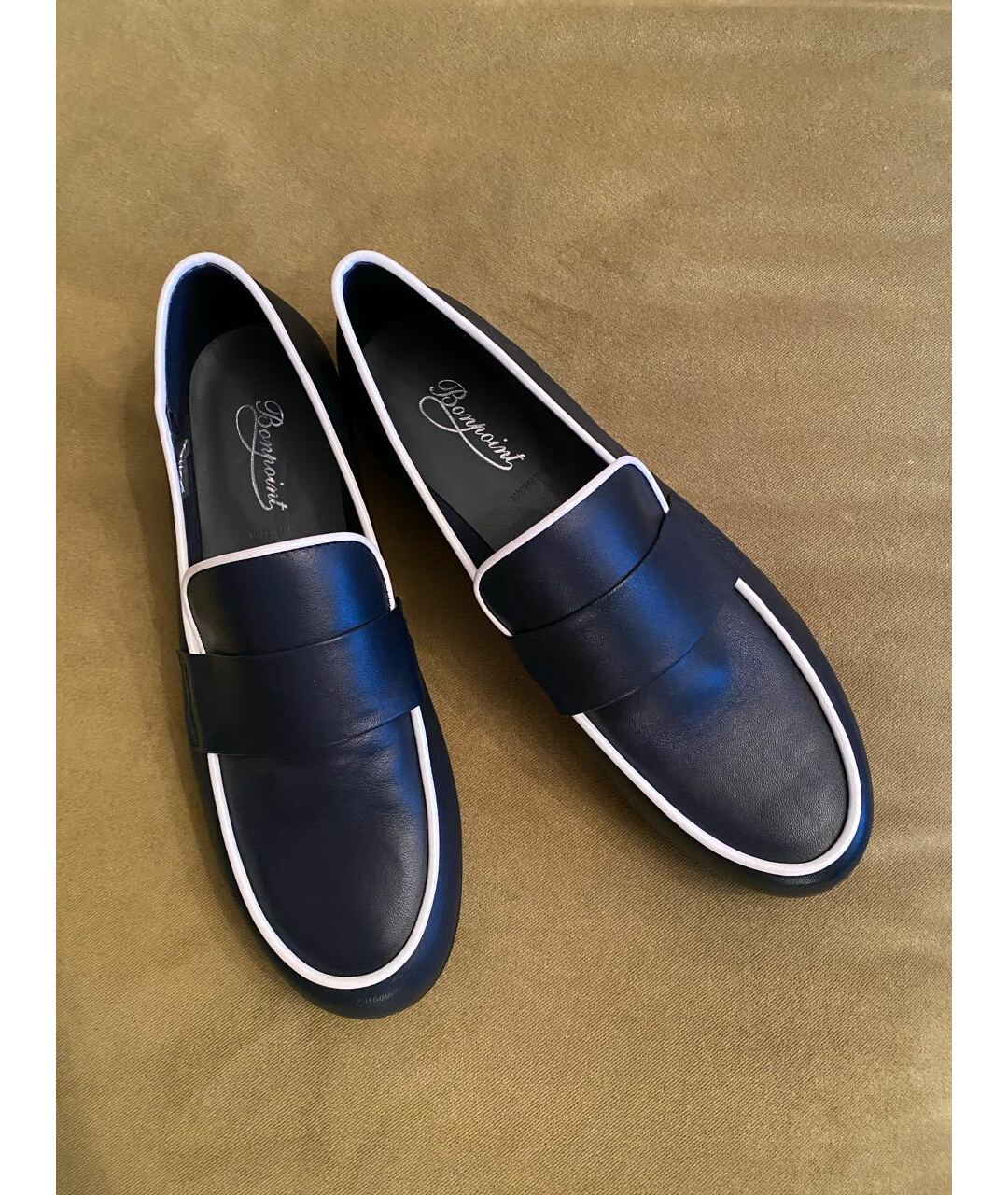 BONPOINT Темно-синие кожаные ботинки, фото 2