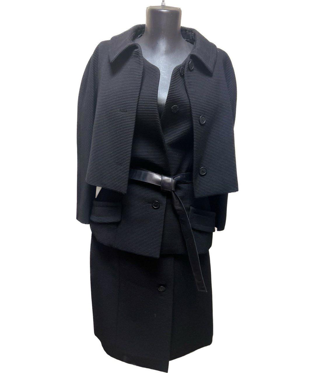 CHRISTIAN DIOR PRE-OWNED Черный шерстяной костюм с юбками, фото 3