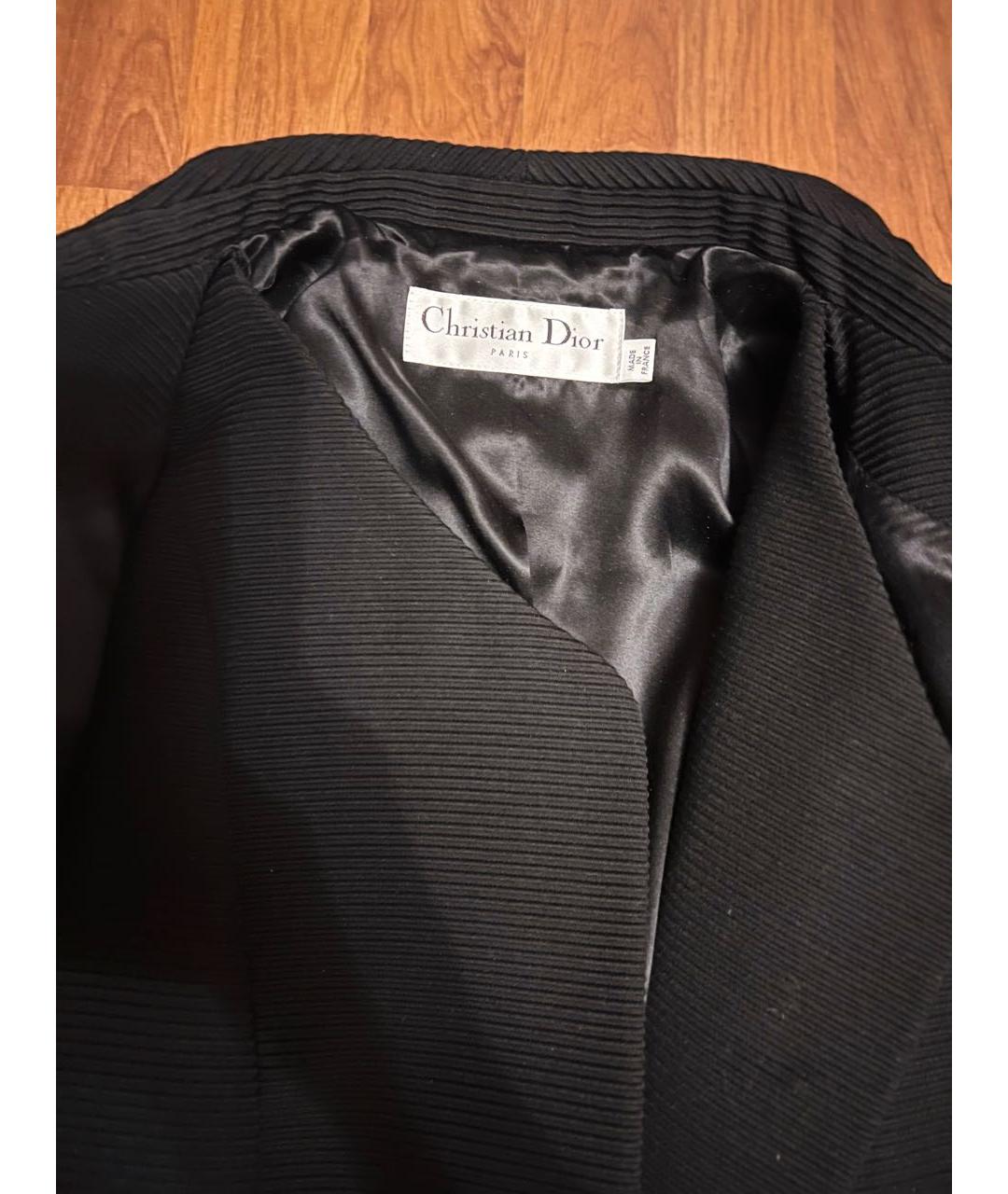 CHRISTIAN DIOR PRE-OWNED Черный шерстяной костюм с юбками, фото 7