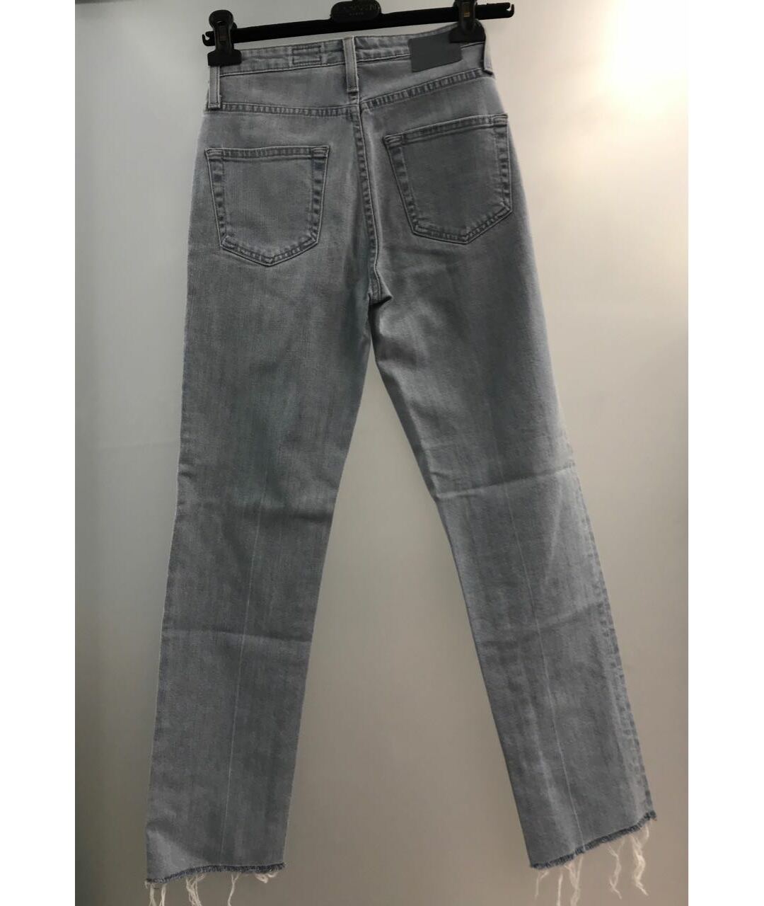 AG JEANS Голубые хлопковые прямые джинсы, фото 2