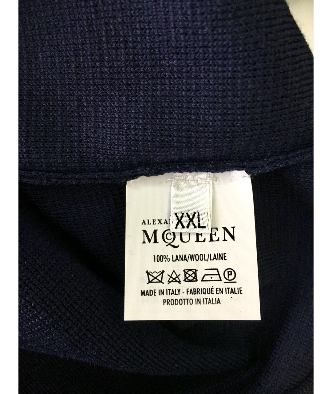 ALEXANDER MCQUEEN Темно-синий шерстяной джемпер / свитер, фото 6