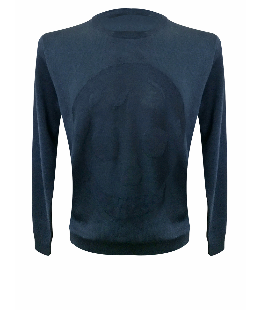 ALEXANDER MCQUEEN Темно-синий шерстяной джемпер / свитер, фото 1