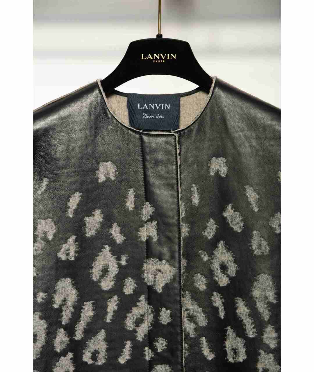 LANVIN Черная кожаная куртка, фото 3