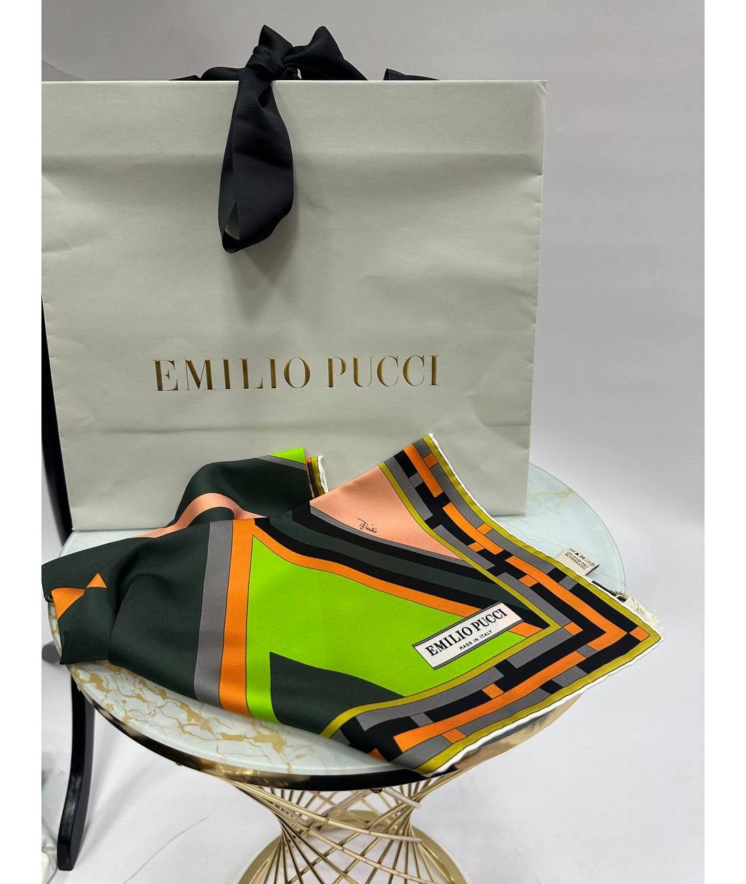 EMILIO PUCCI Мульти шелковый платок, фото 2