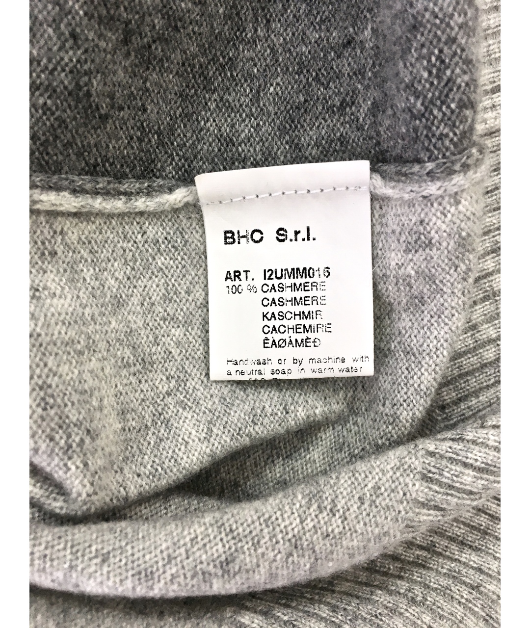 BILANCIONI Серый кашемировый джемпер / свитер, фото 4