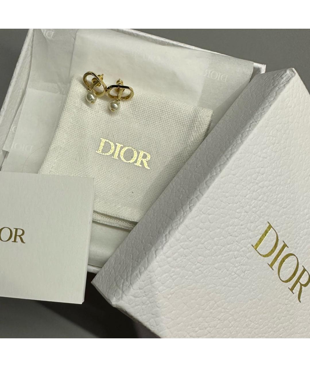 CHRISTIAN DIOR Золотые серьги из желтого золота, фото 4