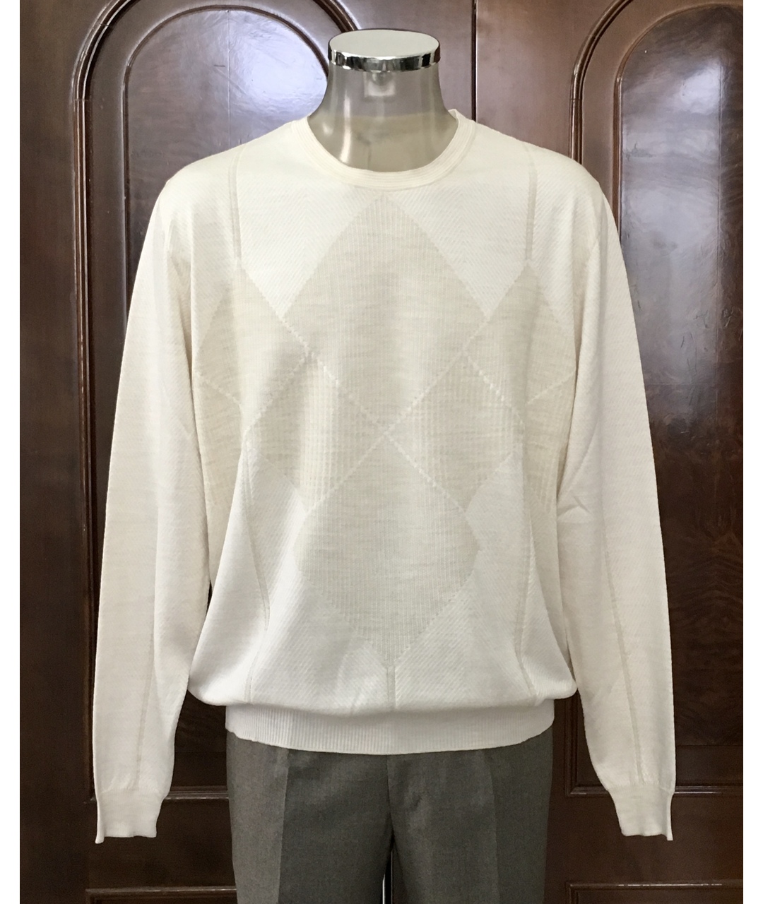 BILANCIONI Белый шерстяной джемпер / свитер, фото 7