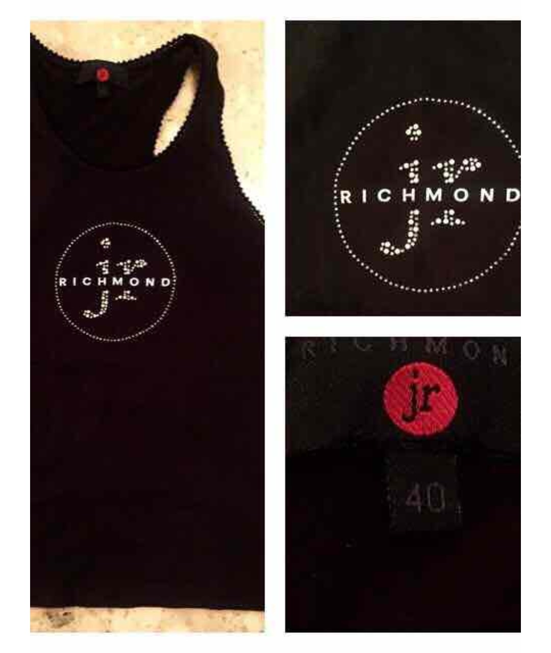JOHN RICHMOND Черный хлопковый детская футболка / топ, фото 3
