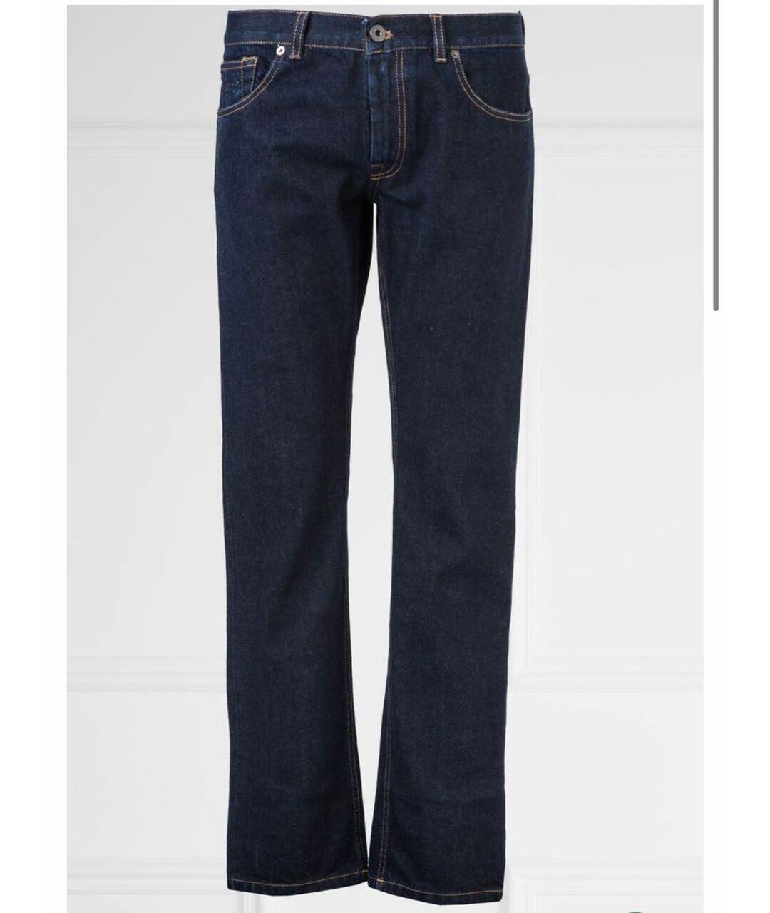 BRIONI Темно-синие хлопковые прямые джинсы, фото 9