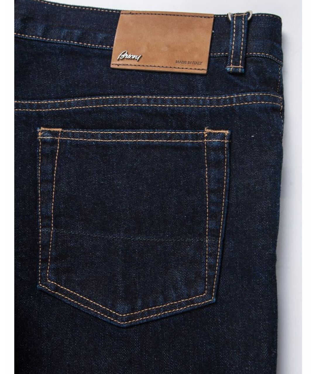 BRIONI Темно-синие хлопковые прямые джинсы, фото 8