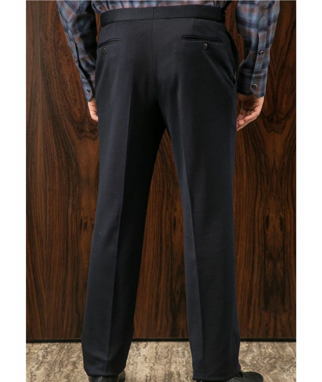 BRIONI Черные хлопко-эластановые классические брюки, фото 3