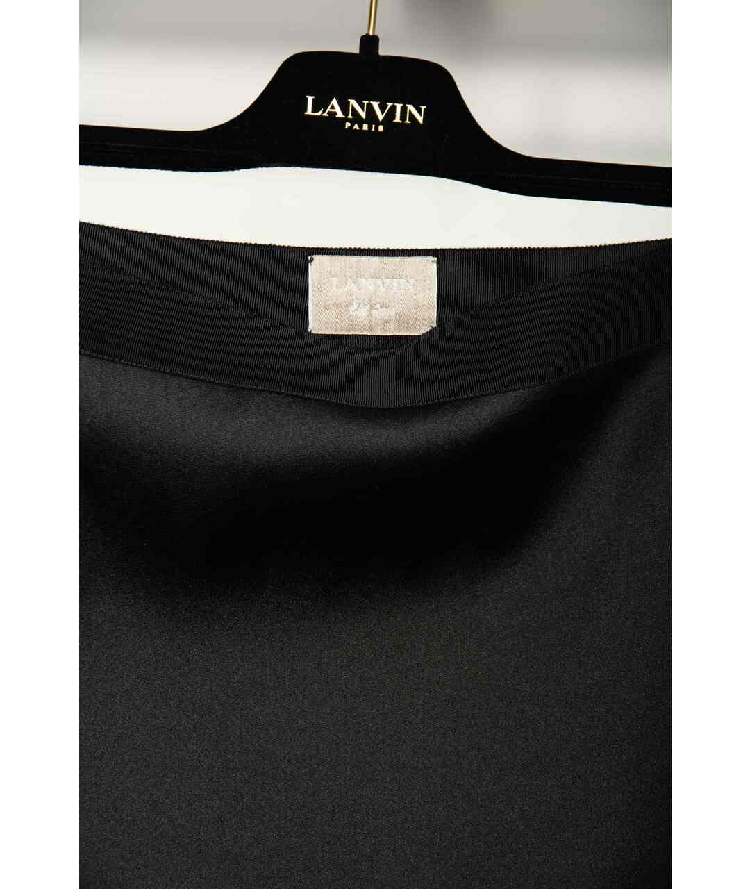 LANVIN Черная полиэстеровая юбка мини, фото 3