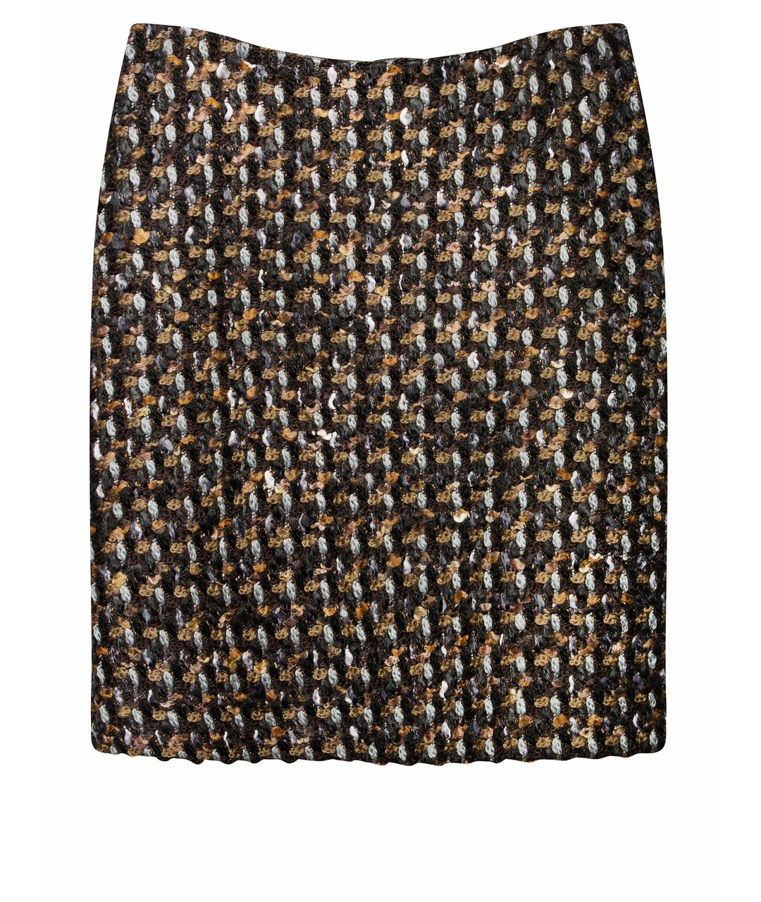 LANVIN Коричневая шерстяная юбка мини, фото 1