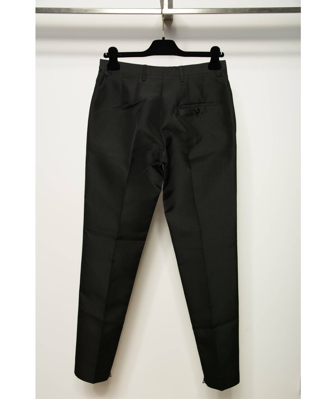 LANVIN Черные полиэстеровые брюки узкие, фото 2