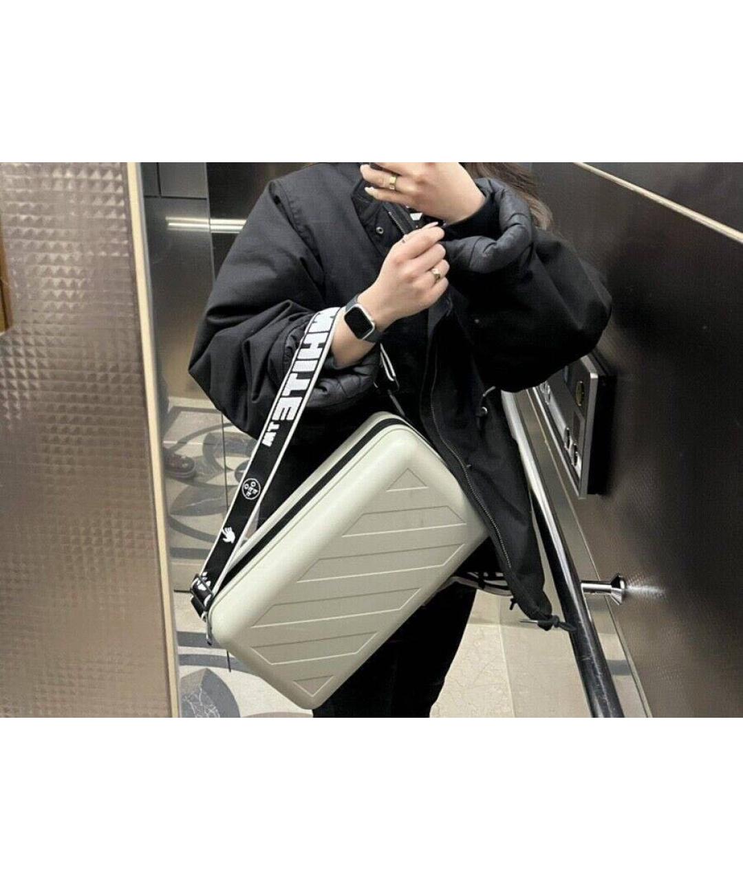 OFF-WHITE Серая сумка через плечо, фото 4