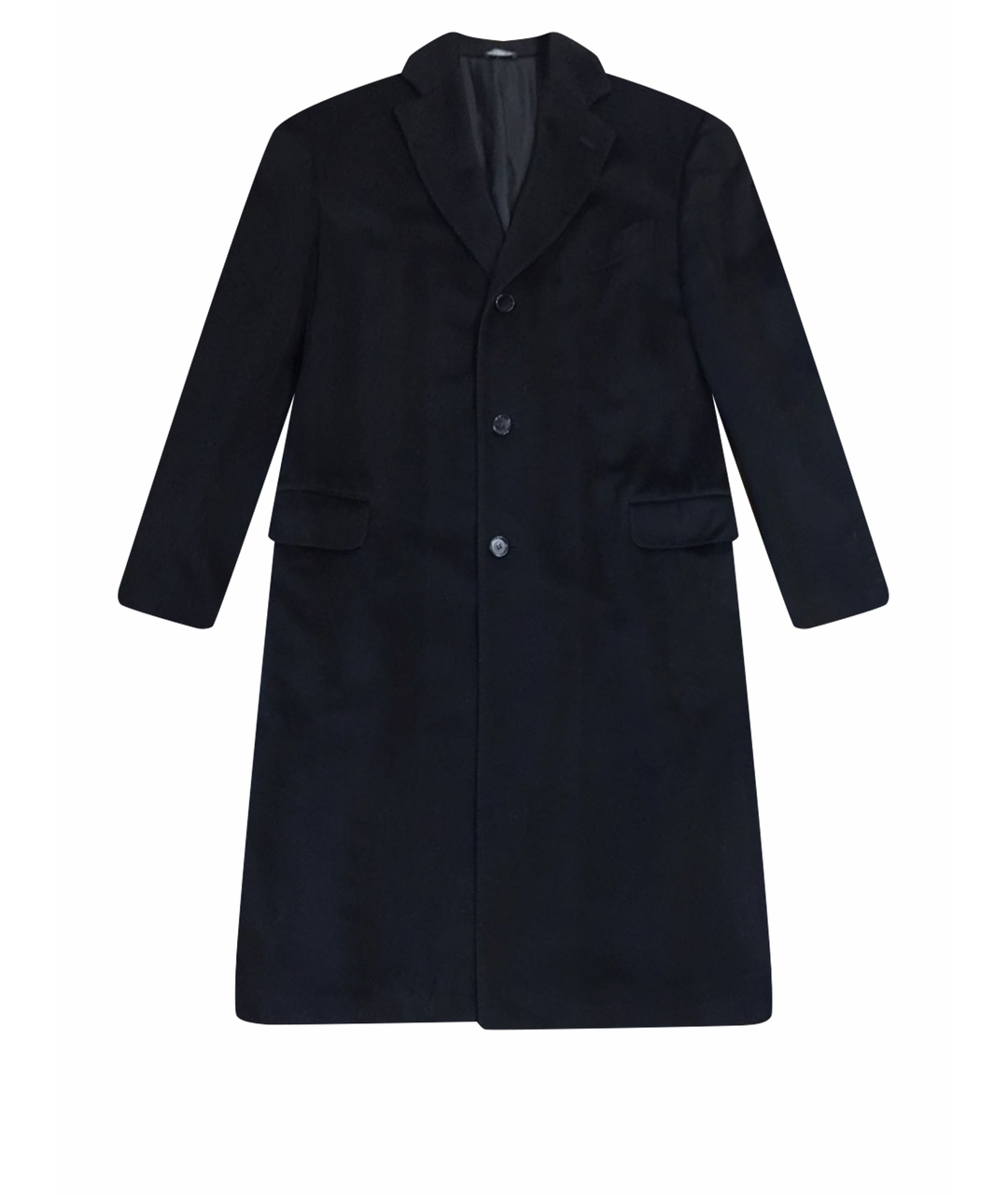 CANALI Черное шерстяное пальто, фото 1