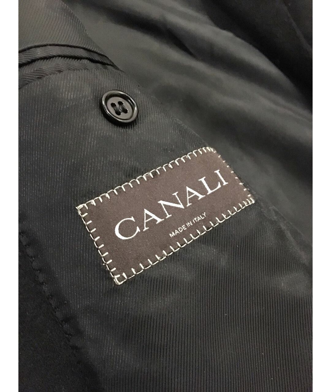 CANALI Черное шерстяное пальто, фото 5