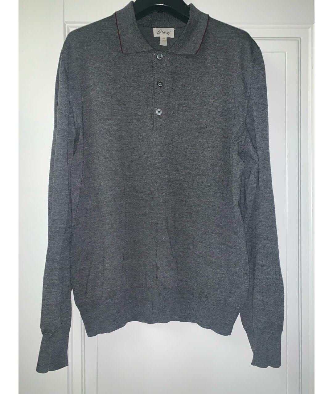 BRIONI Серый шерстяной джемпер / свитер, фото 2