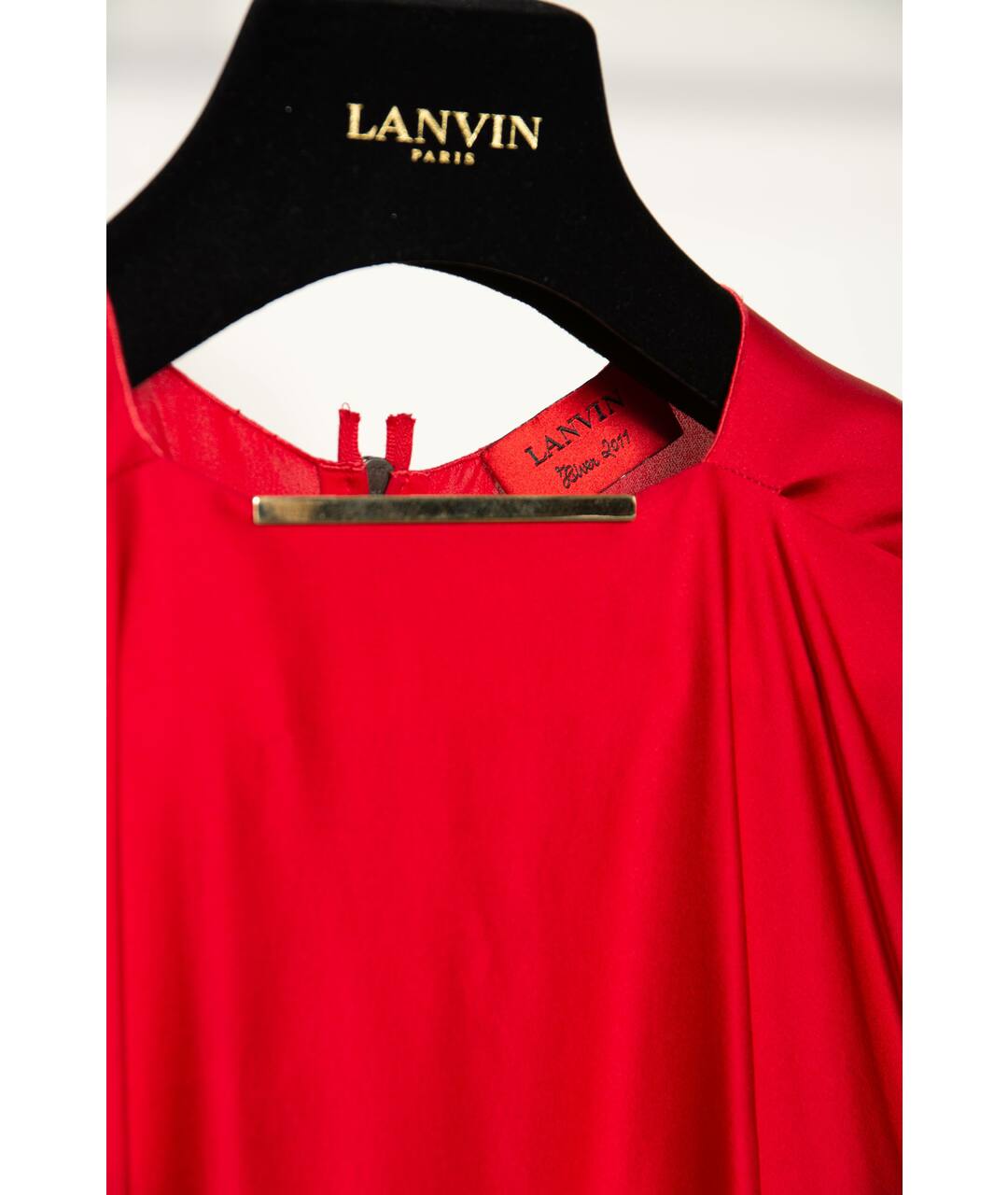 LANVIN Красное вискозное вечернее платье, фото 3