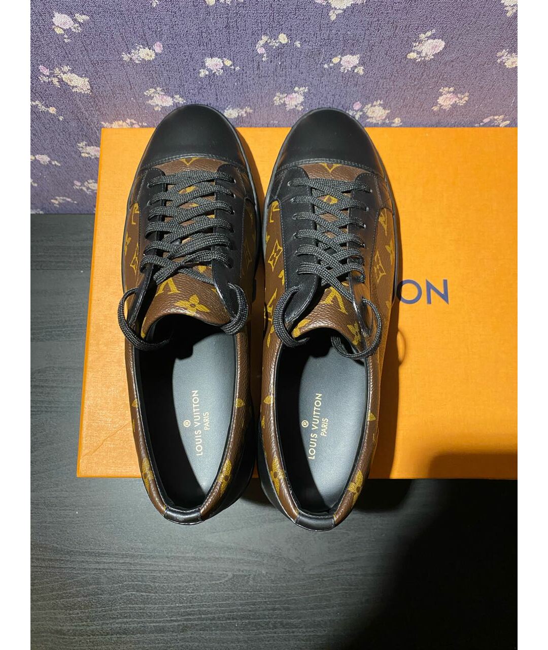 LOUIS VUITTON PRE-OWNED Коричневые кожаные низкие кроссовки / кеды, фото 3