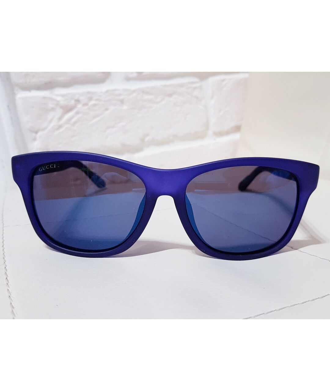 GUCCI Синие пластиковые солнцезащитные очки, фото 2