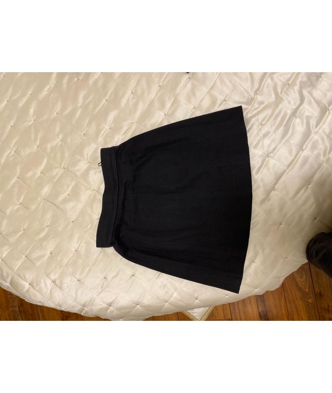 KARL LAGERFELD Черная хлопковая юбка мини, фото 4