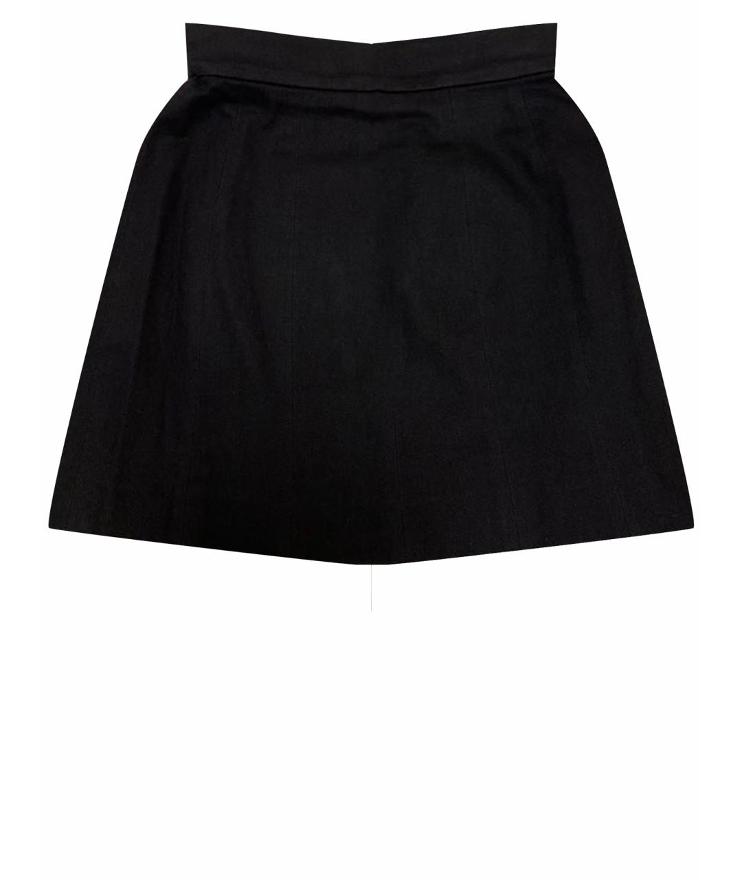 KARL LAGERFELD Черная хлопковая юбка мини, фото 1