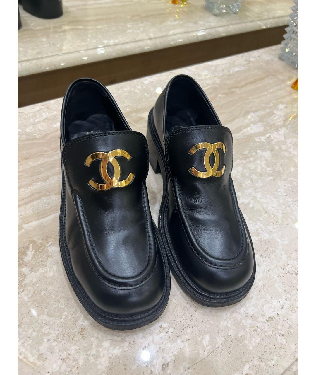CHANEL Черные лоферы, фото 2
