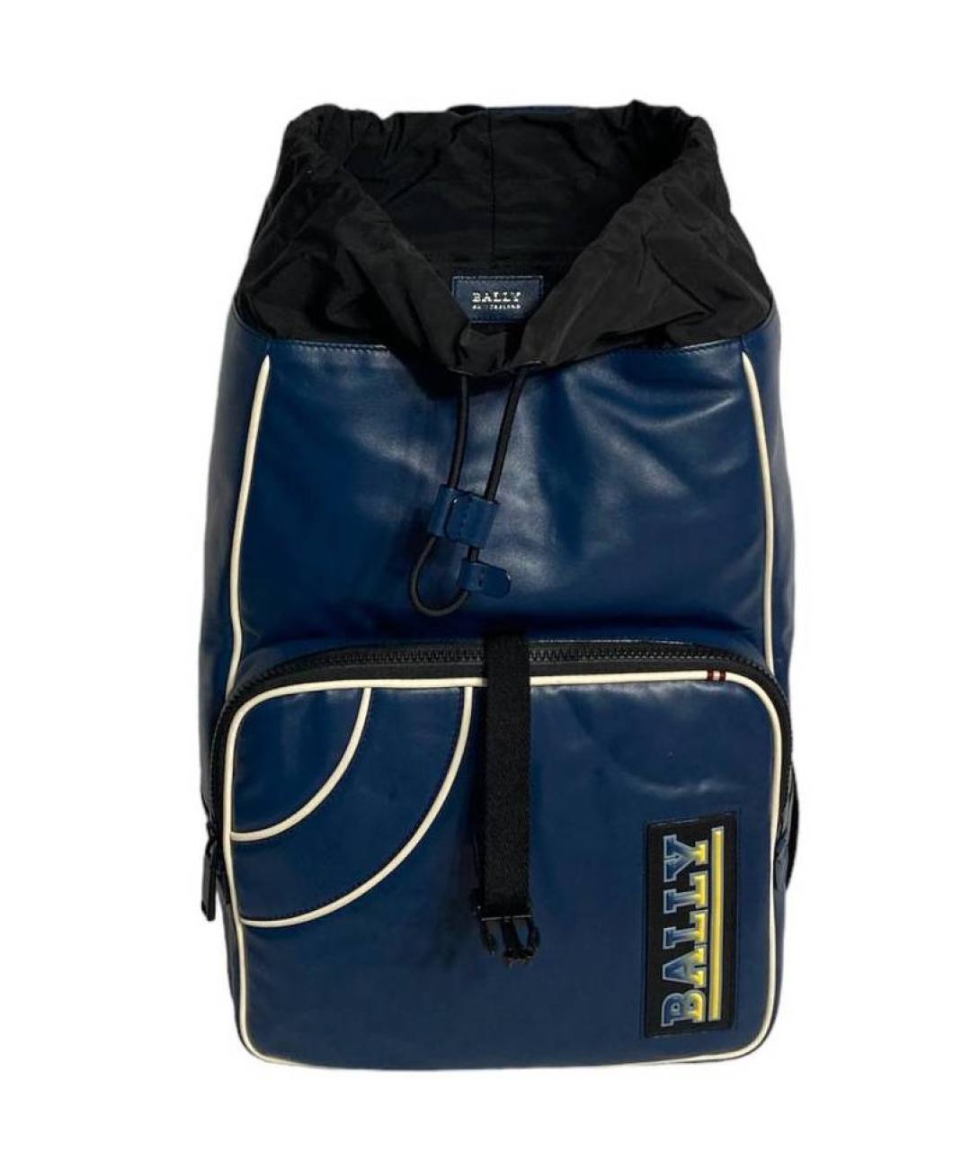 BALLY Синий кожаный рюкзак, фото 7
