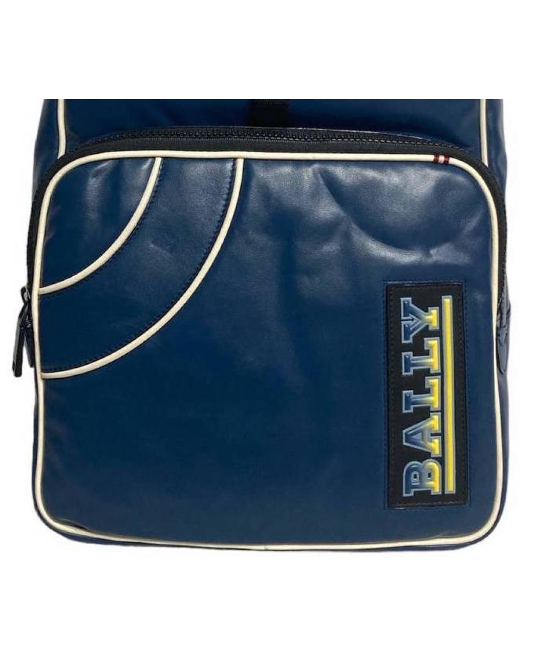 BALLY Синий кожаный рюкзак, фото 8