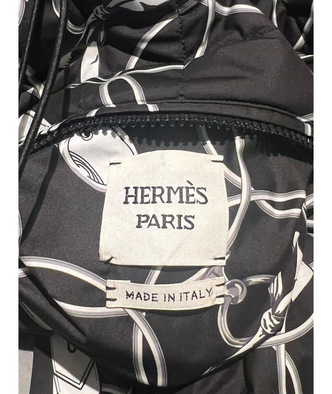 HERMES PRE-OWNED Черный полиэстеровый пуховик, фото 3