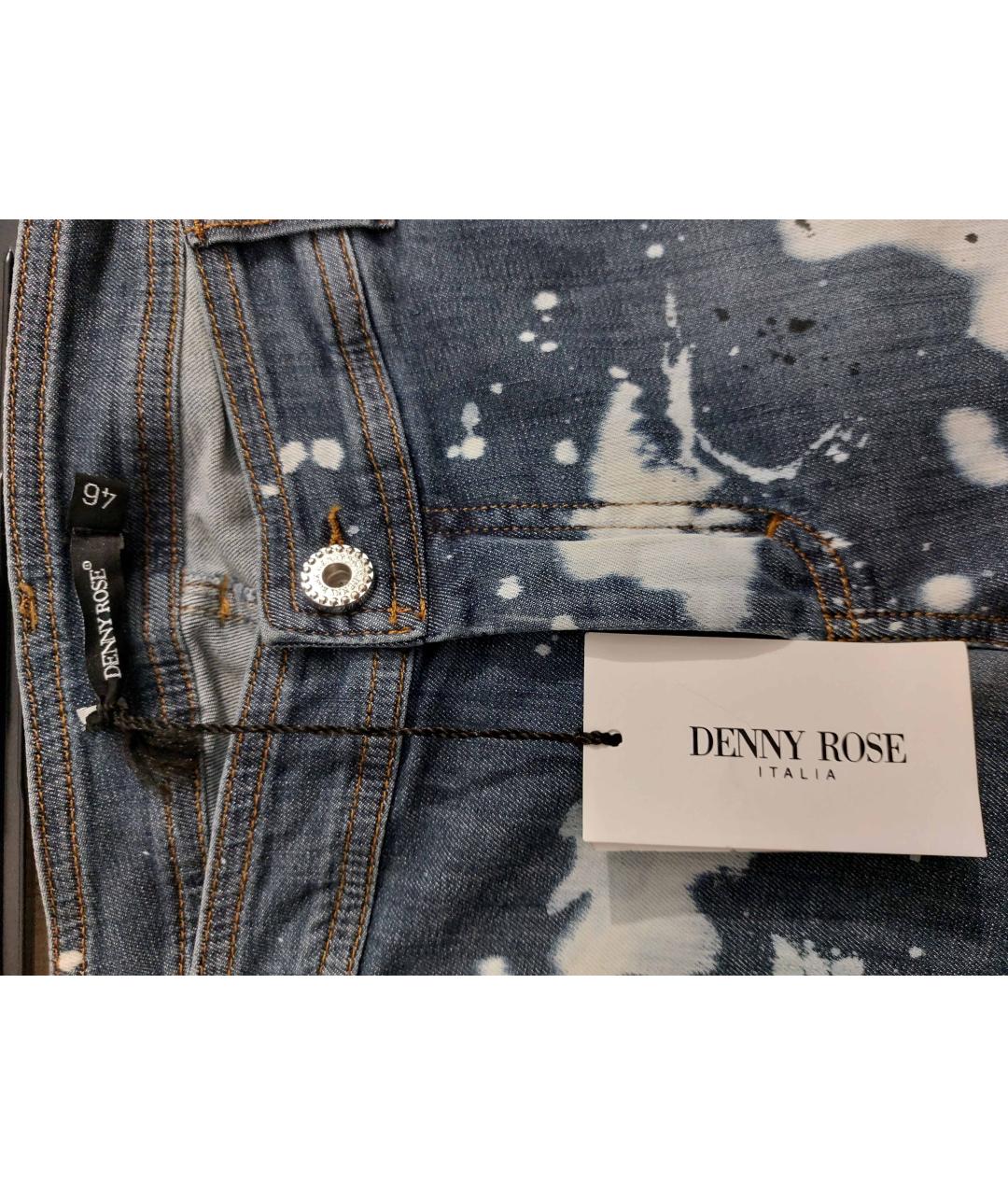 DENNY ROSE Темно-синие хлопко-эластановые джинсы слим, фото 3