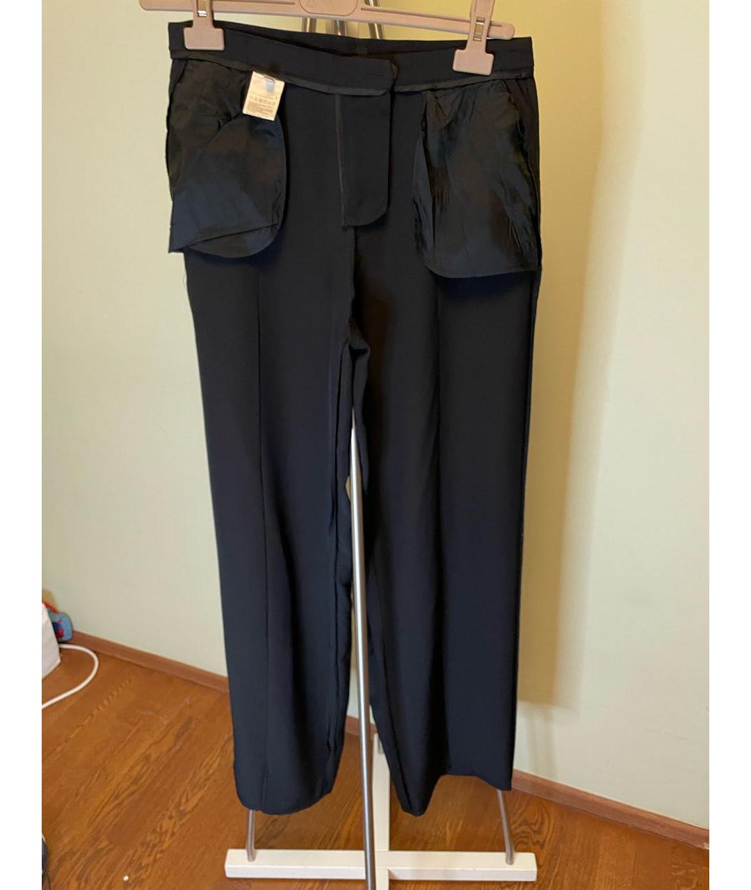 DOROTHEE SCHUMACHER Черные шелковые брюки широкие, фото 4