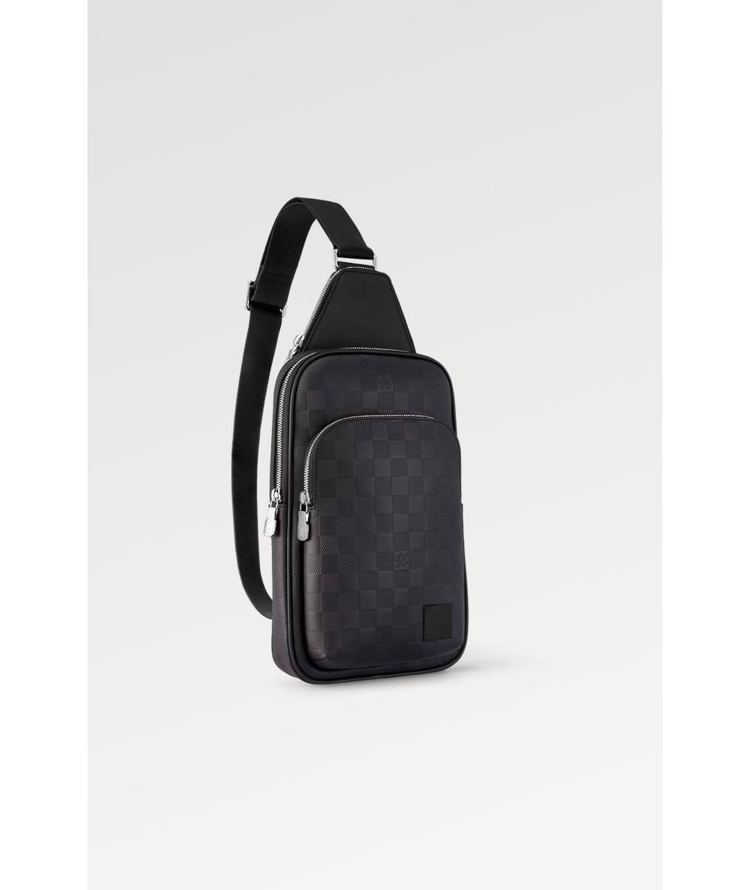 LOUIS VUITTON Черная кожаная сумка на плечо, фото 2