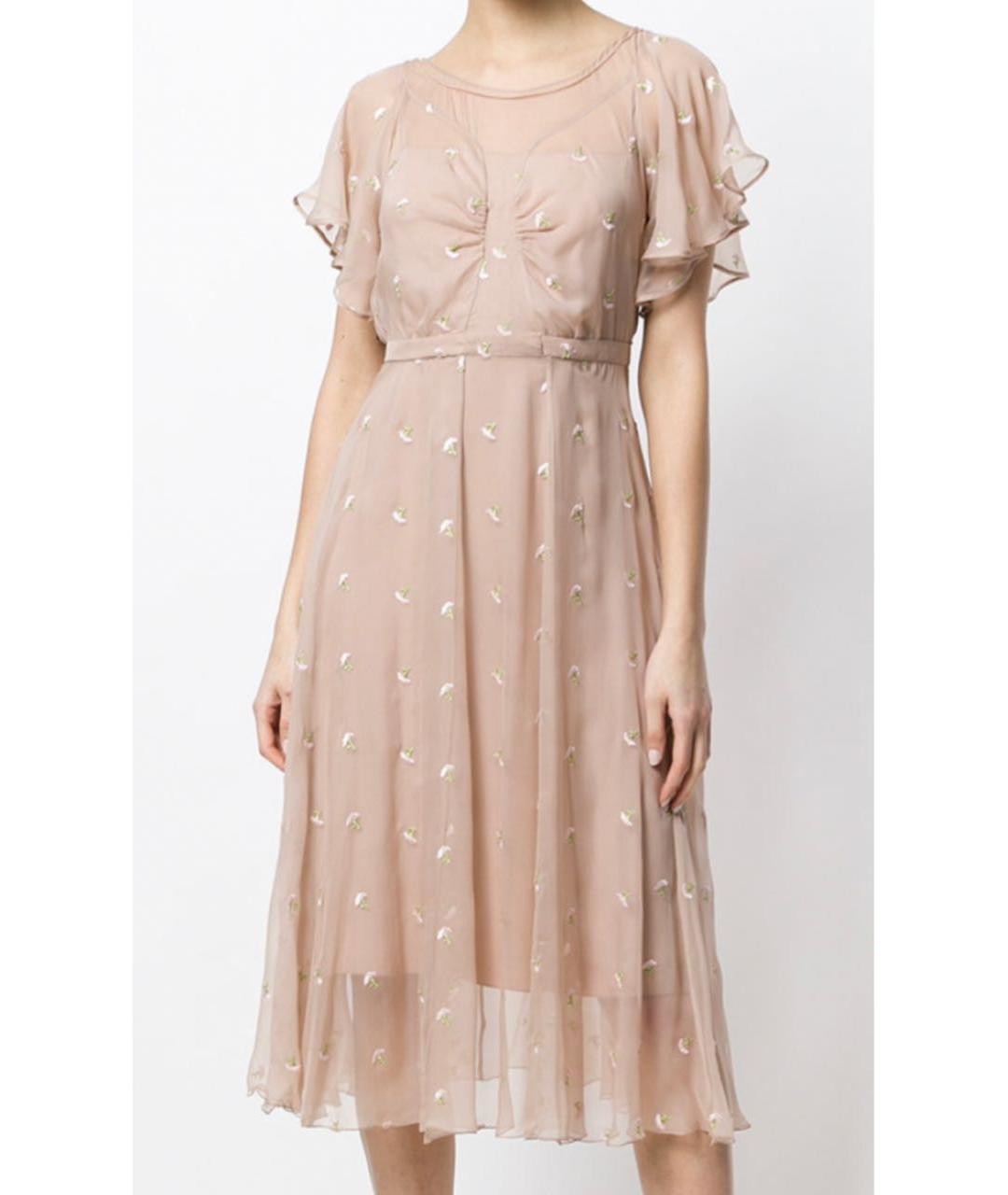 NO. 21 Розовое шифоновое платье, фото 4