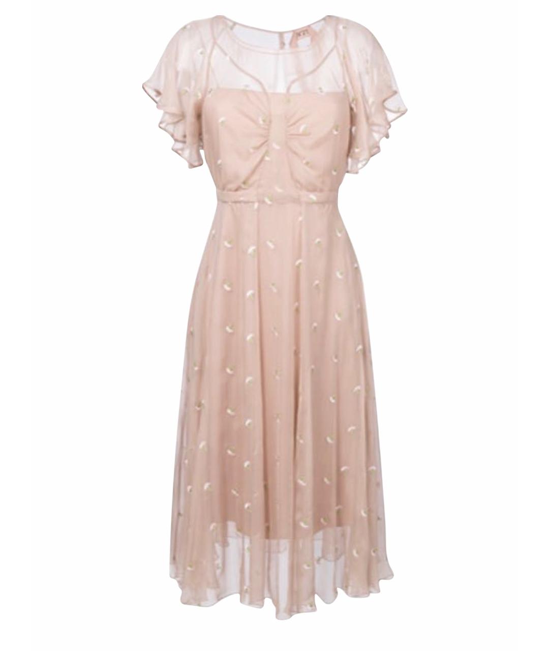 NO. 21 Розовое шифоновое коктейльное платье, фото 1