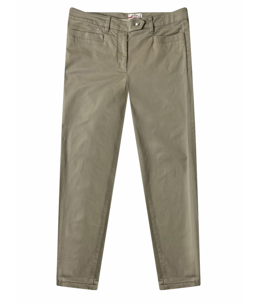 PRADA Бежевые хлопко-эластановые брюки узкие, фото 1