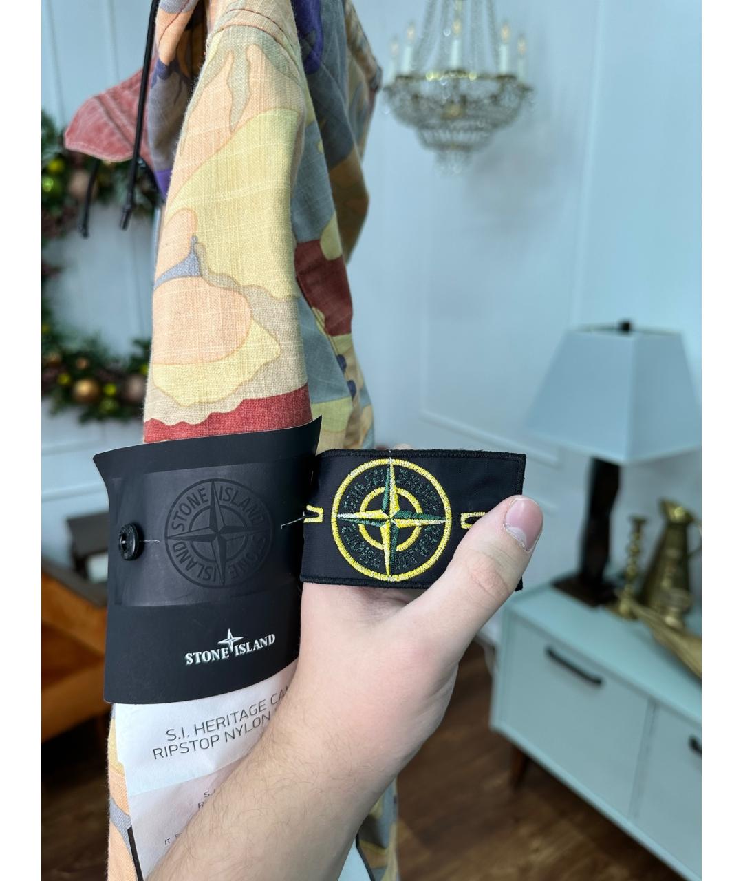 STONE ISLAND Оранжевая полиамидовая куртка, фото 7