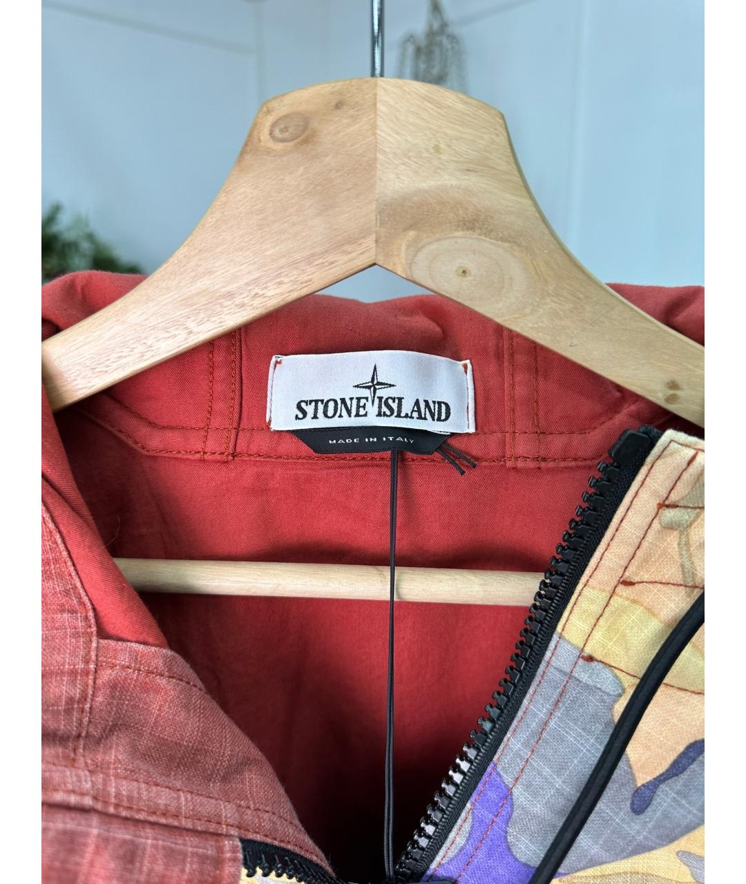 STONE ISLAND Оранжевая полиамидовая куртка, фото 3