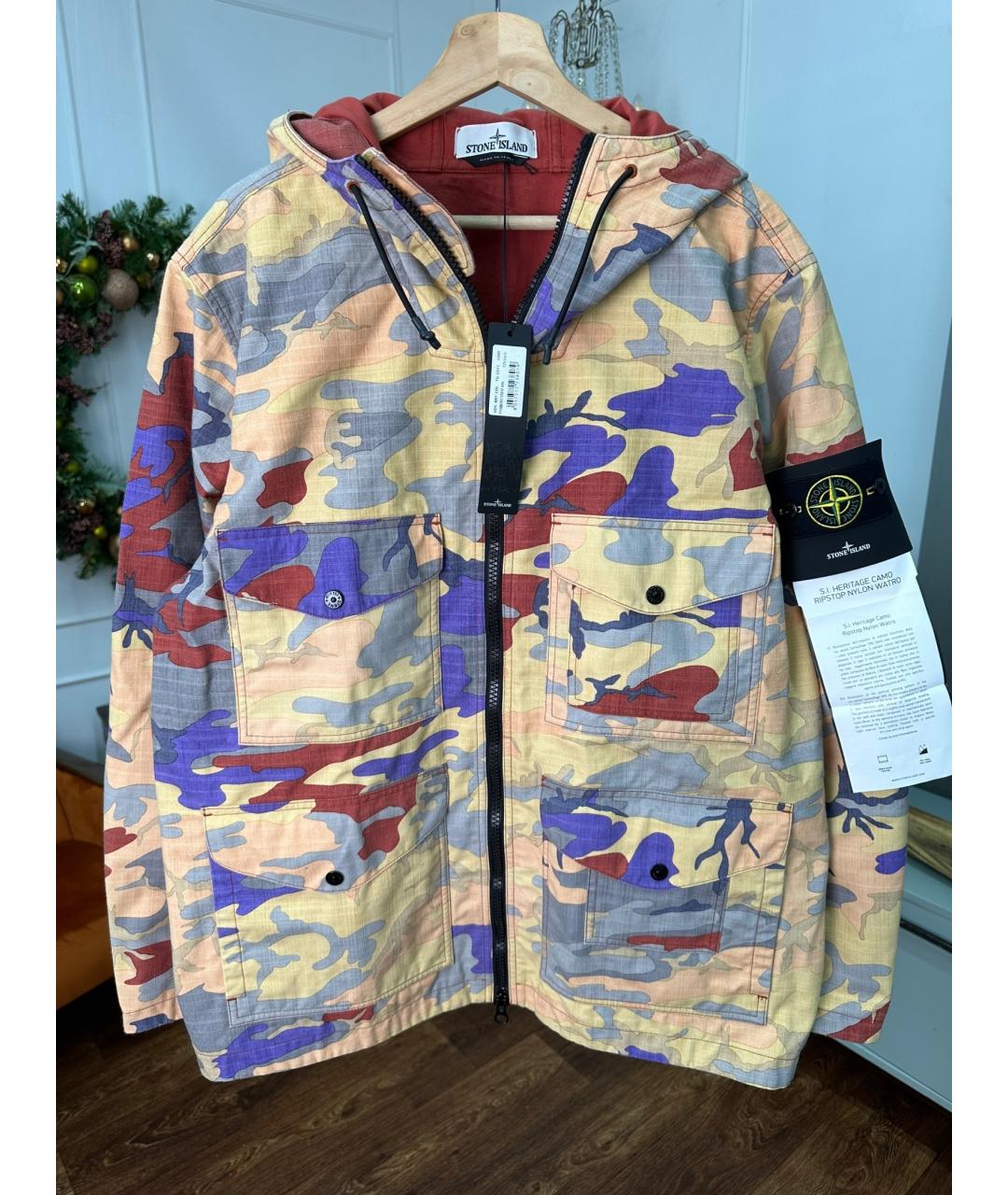 STONE ISLAND Оранжевая полиамидовая куртка, фото 10